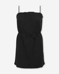 MOUSSELINE SHORT STRAP DRESS ZWART