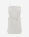 MOUSELINE SHORT STRAP DRESS CREAM