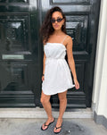 MOUSELINE SHORT STRAP DRESS CREAM