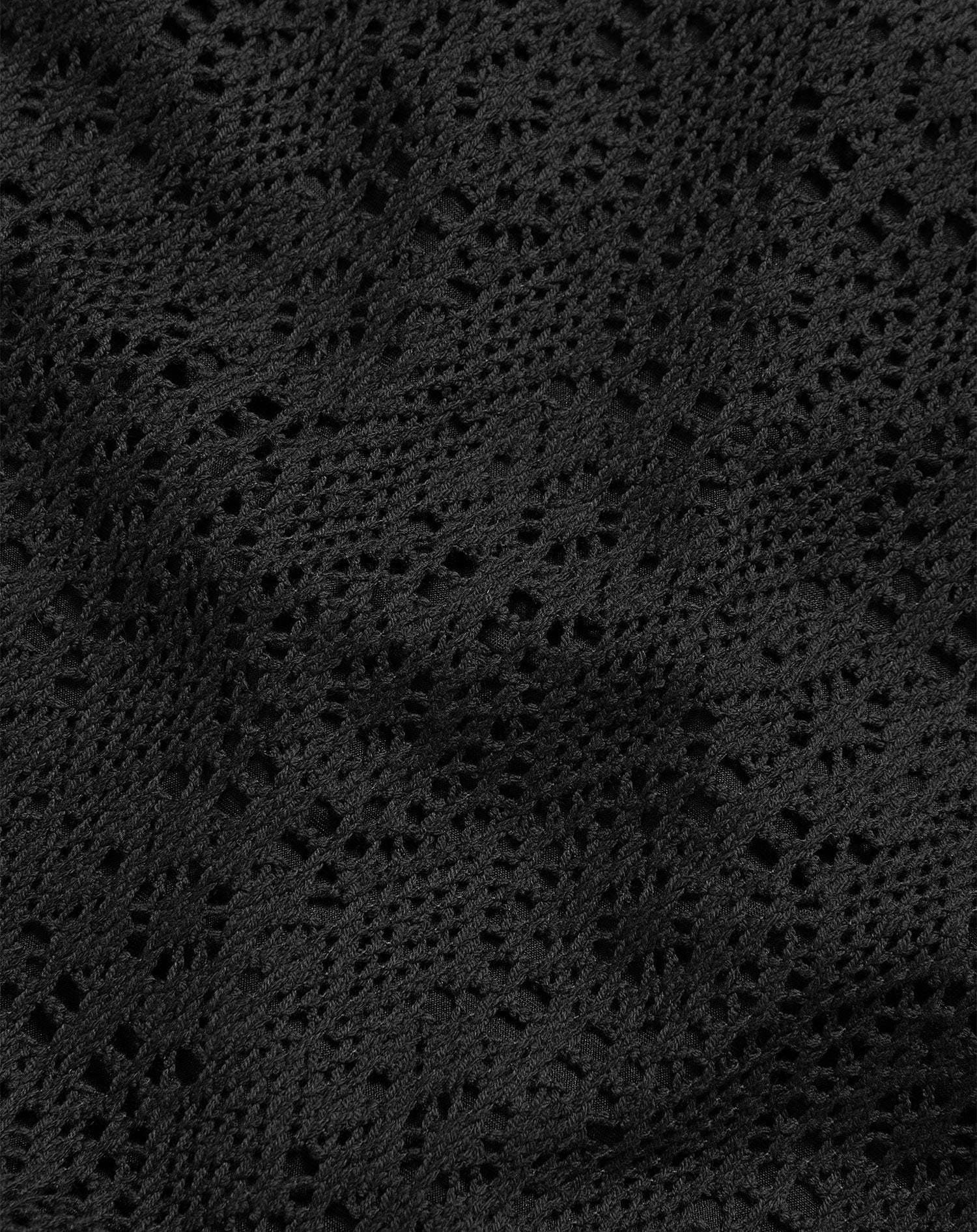 CHRISTIE CROCHET MATERNITY DRESS ZWART
