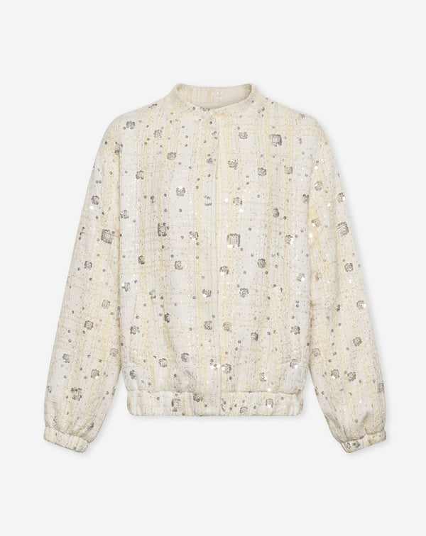 SEFF SEQUIN BOMBER CRÈME
