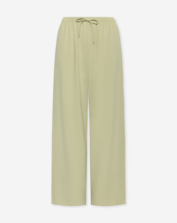 WIDE LEG COMFY PANTS  PISTACHE