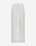POLKA DOT WIDE LEG JEANS WIT