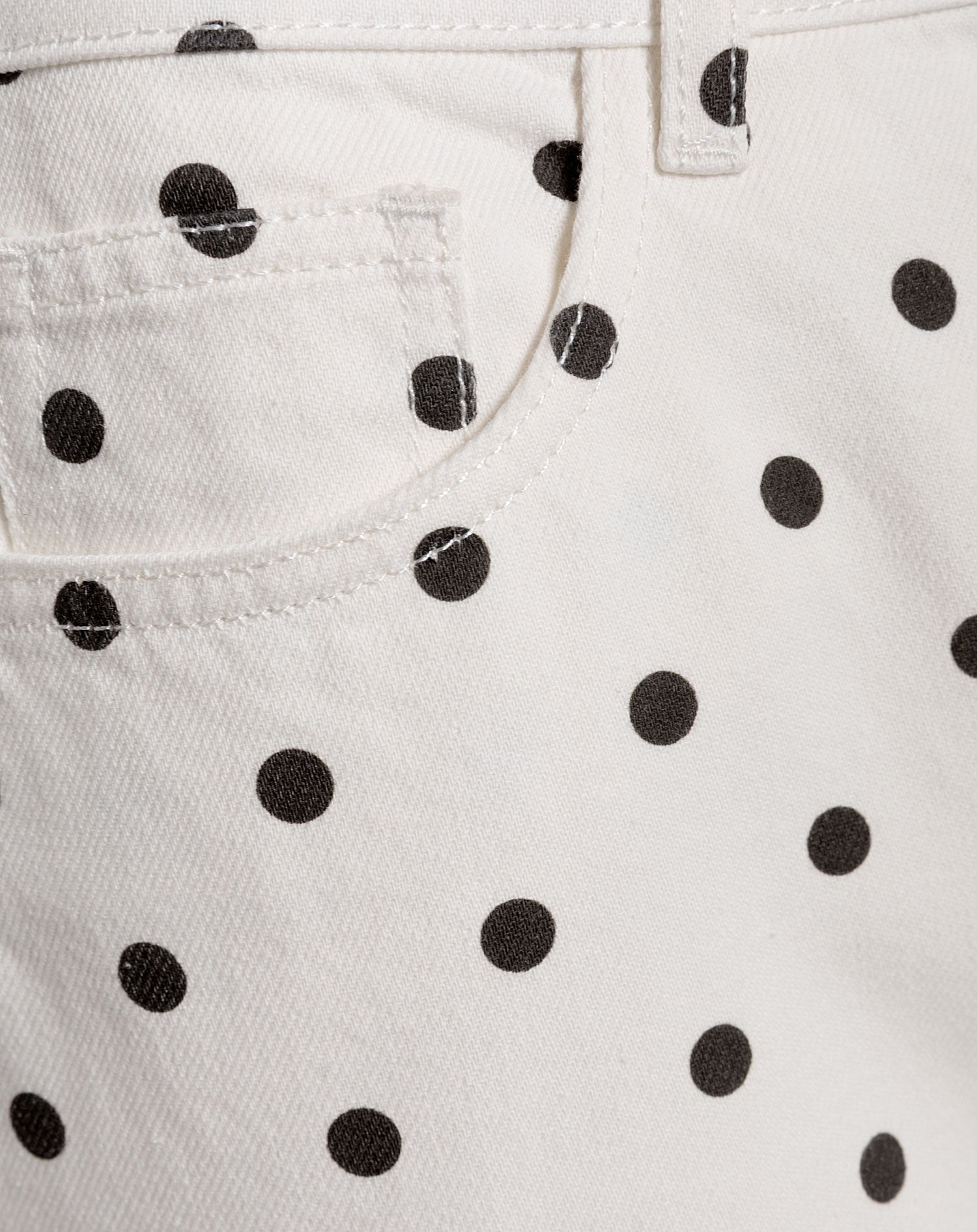 POLKA DOT WIDE LEG JEANS WIT
