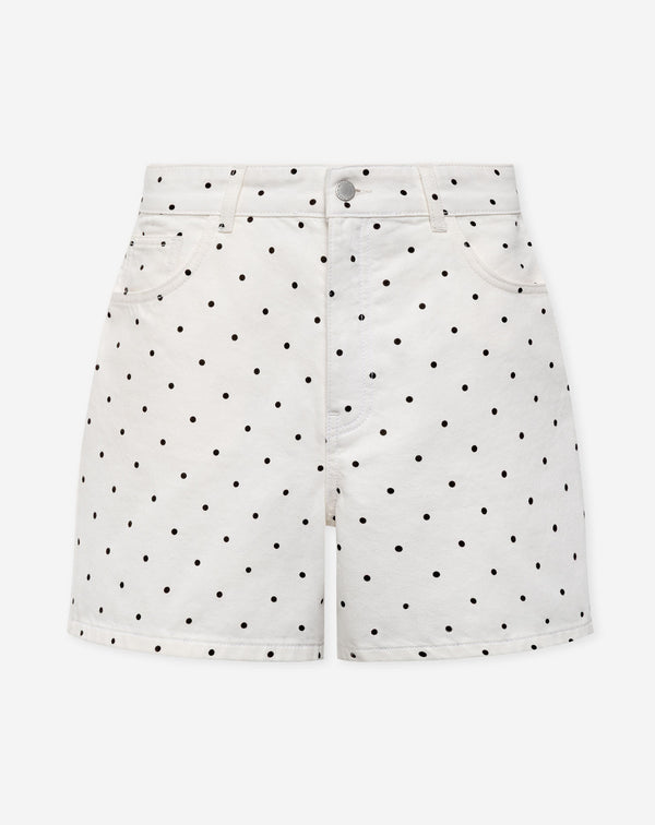 POLKA DOT DENIM SHORT WIT