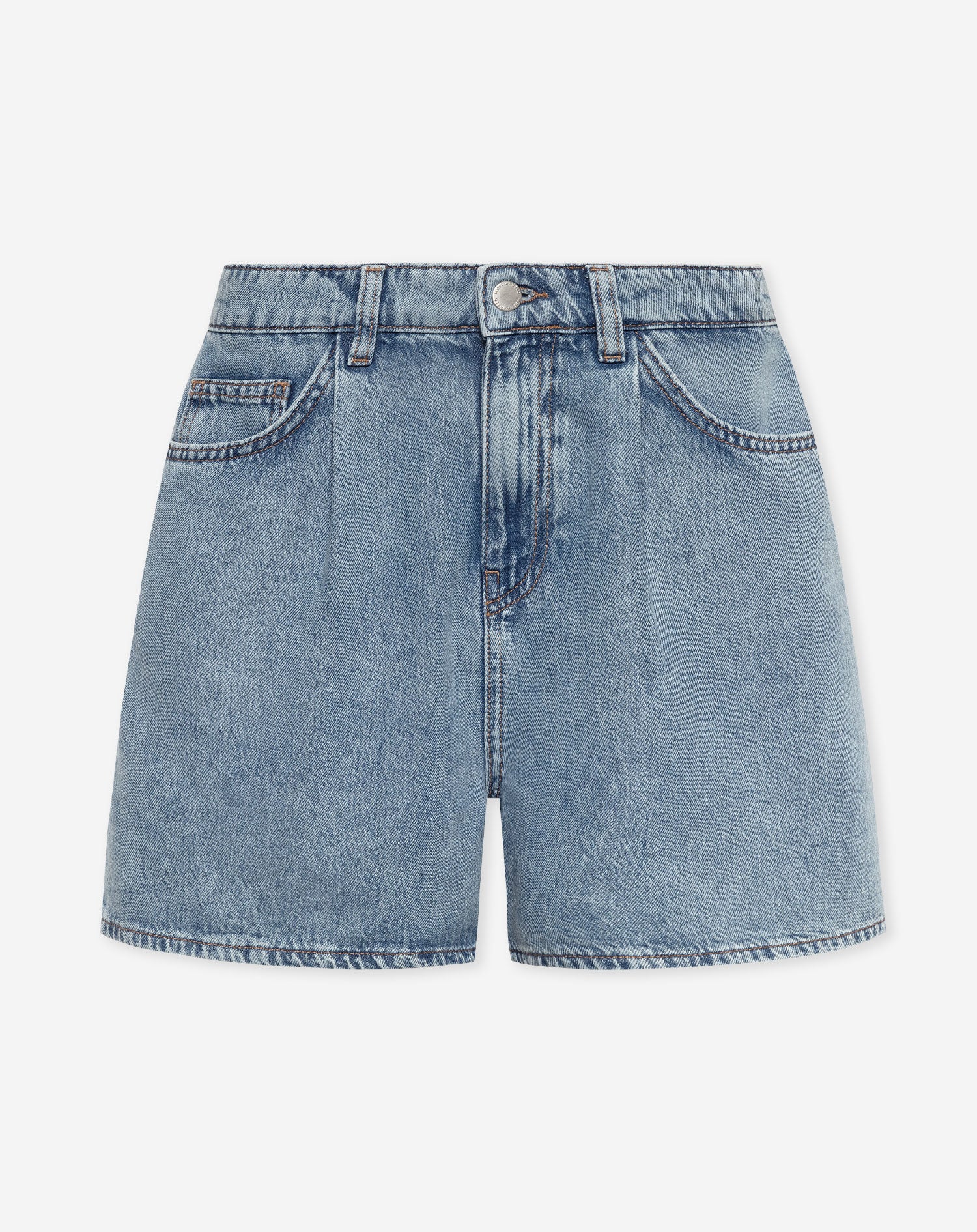 LOTTE PLEATED DENIM SHORT MID BLUE