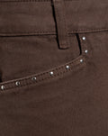 VICKY STUD DENIM SKIRT BRUIN