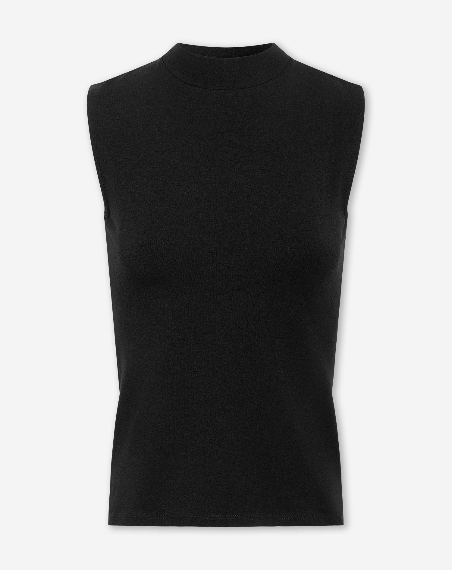 FUNNEL NECK TANKTOP ZWART