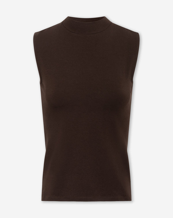 FUNNEL NECK TANKTOP BRUIN