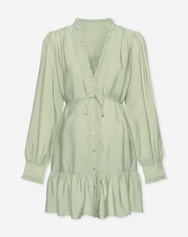 LUX RUFFLE MATERNITY DRESS SALIEGROEN
