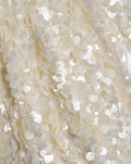 NYA SEQUIN V-NECK MATERNITY DRESS CRÈME