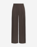 VICE PLEATED SATIN WIDE LEG PANTS BRUIN