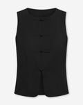 FLYNN MANDARIN GILET ZWART