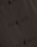 FLYNN MANDARIN GILET DONKERBRUIN