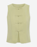 FLYNN MANDARIN GILET SALIE GROEN