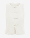 FLYNN MANDARIN GILET OFF WHITE