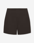 FLYNN HIGH WAIST SHORTS DONKERBRUIN