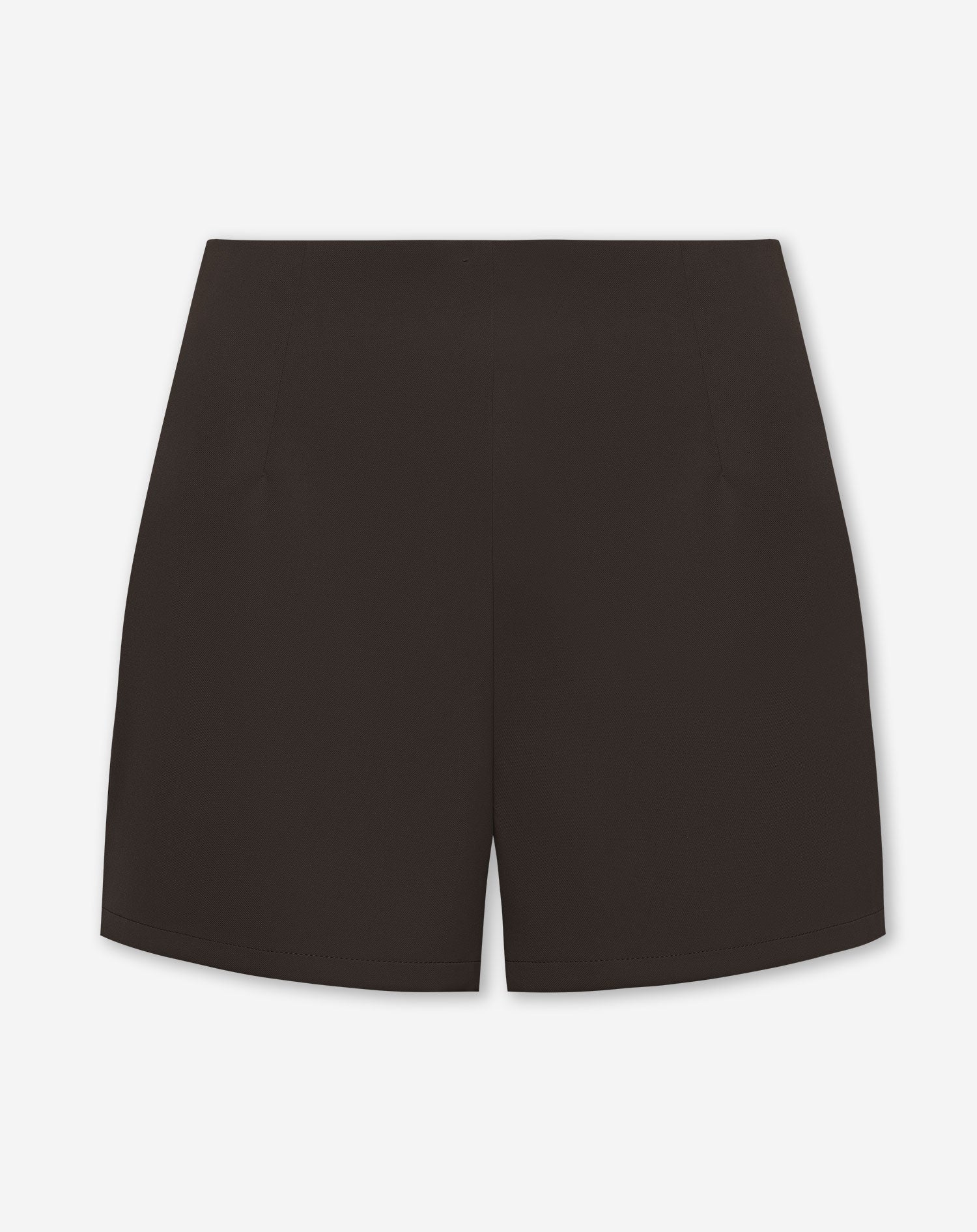 FLYNN HIGH WAIST SHORTS DONKERBRUIN