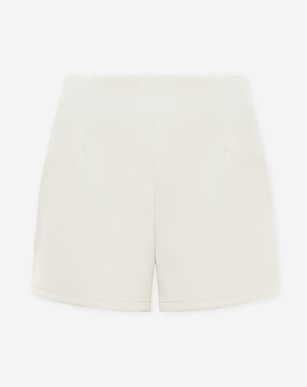FLYNN HIGH WAIST SHORTS OFF WHITE