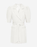 SEMMIE PUFF SHOULDER BLAZER DRESS OFF WHITE