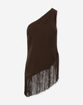 FRINGE ONE SHOULDER TOP BRUIN