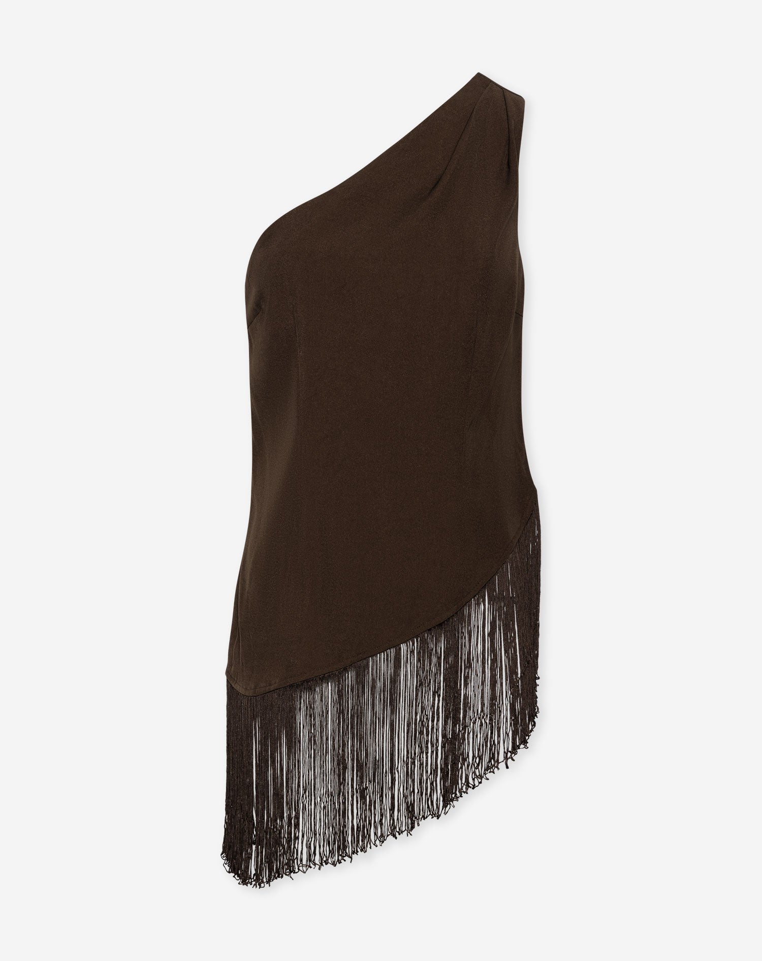 FRINGE ONE SHOULDER TOP BRUIN