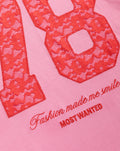 78 LACE OVERSIZED TEE PINK