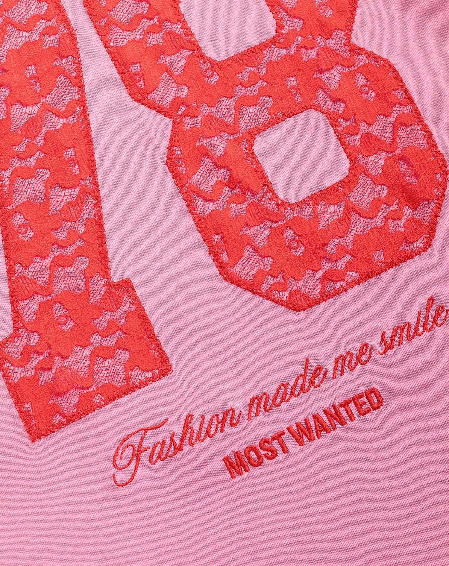 78 LACE OVERSIZED TEE ROZE