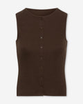 BUTTON UP RIB TOP BRUIN