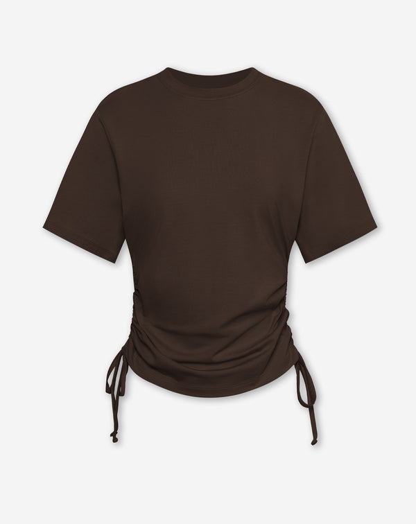 SIDE GATHERING TEE BRUIN