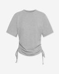 SIDE GATHERING TEE GRIJS MELANGE
