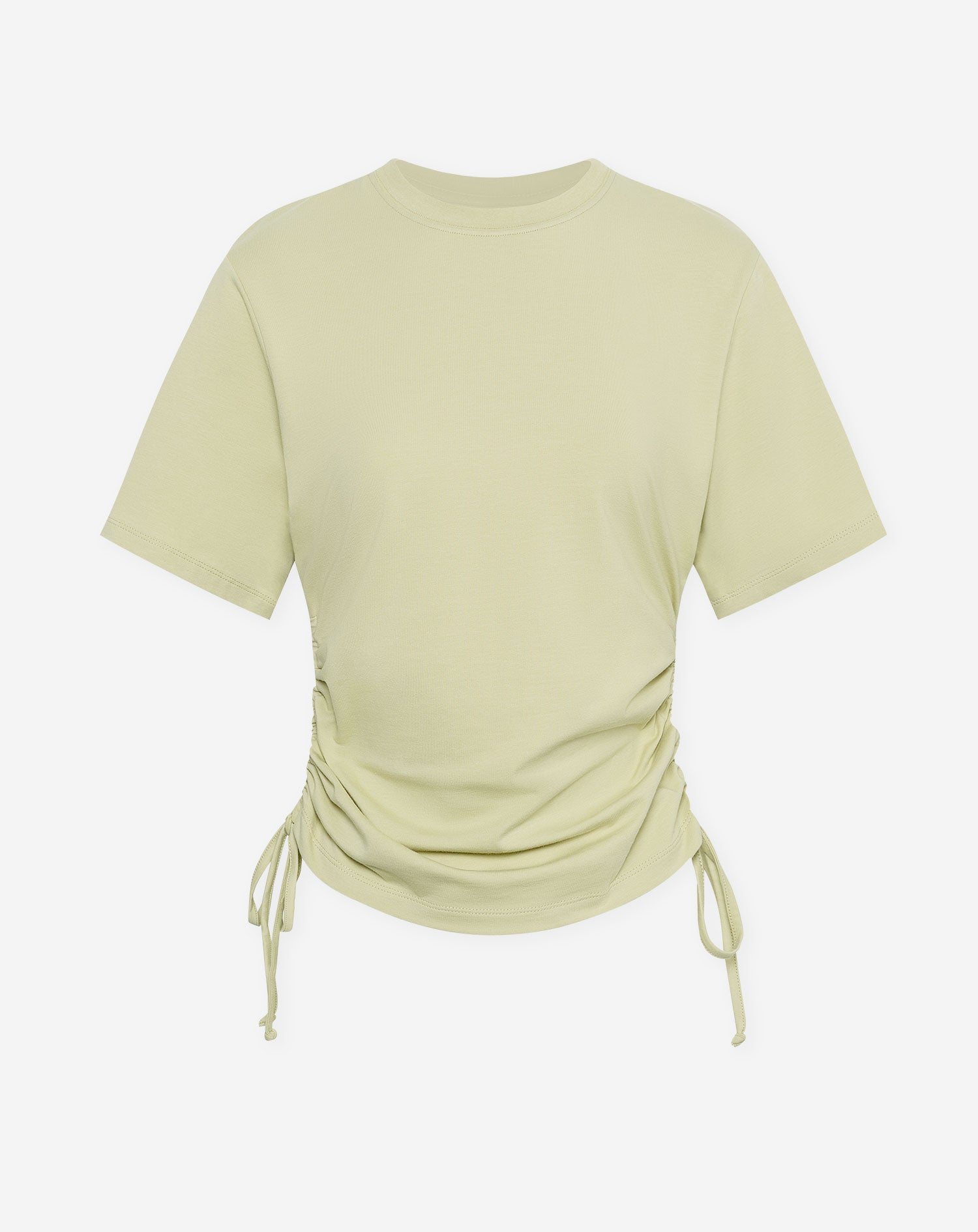 SIDE GATHERING TEE PISTACHE