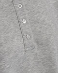 OVERSIZED POLO SWEAT TOP GRIJS MELANGE