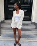 NALANI OVERSIZED STRIPE BLOUSE BEIGE