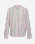 NALANI OVERSIZED STRIPE BLOUSE ROZE