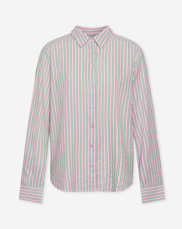 NALANI OVERSIZED STRIPE BLOUSE ROZE