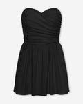 KIRA STRAPLESS COTTON DRESS ZWART