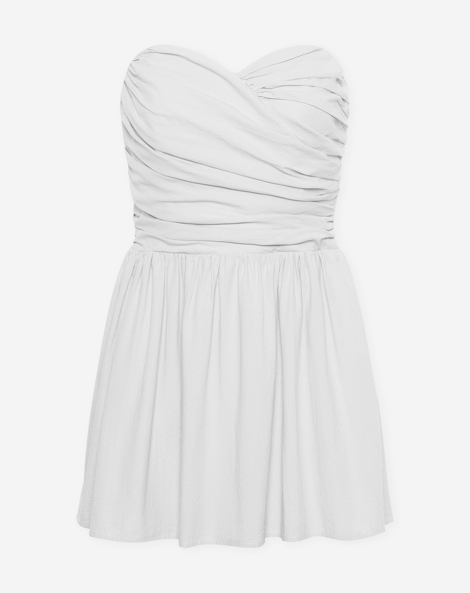 KIRA STRAPLESS COTTON DRESS WIT