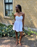 KIRA STRAPLESS COTTON DRESS WIT
