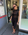 ELENA LACE TOP ZWART