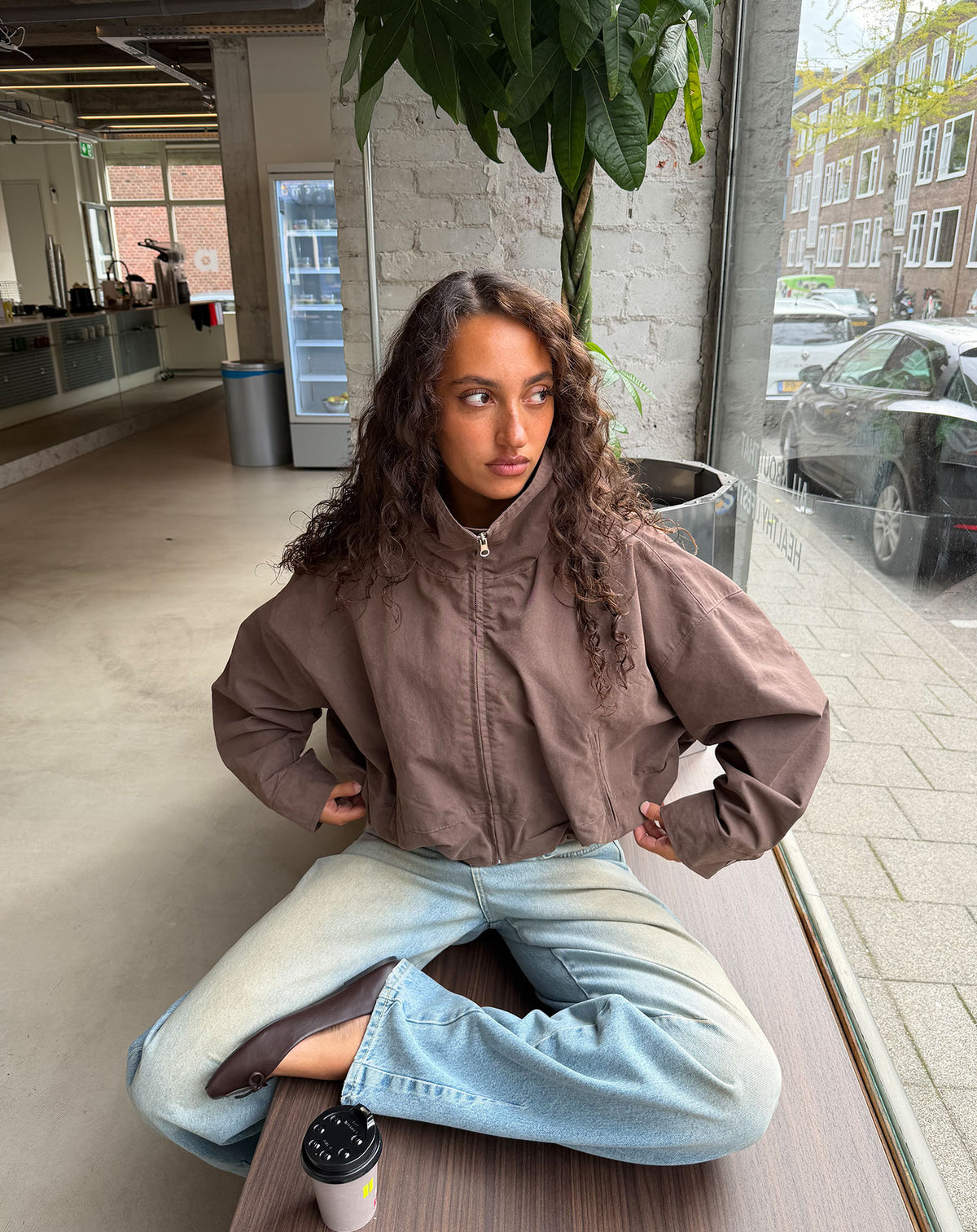IMARA FUNNEL NECK JACKET BRUIN