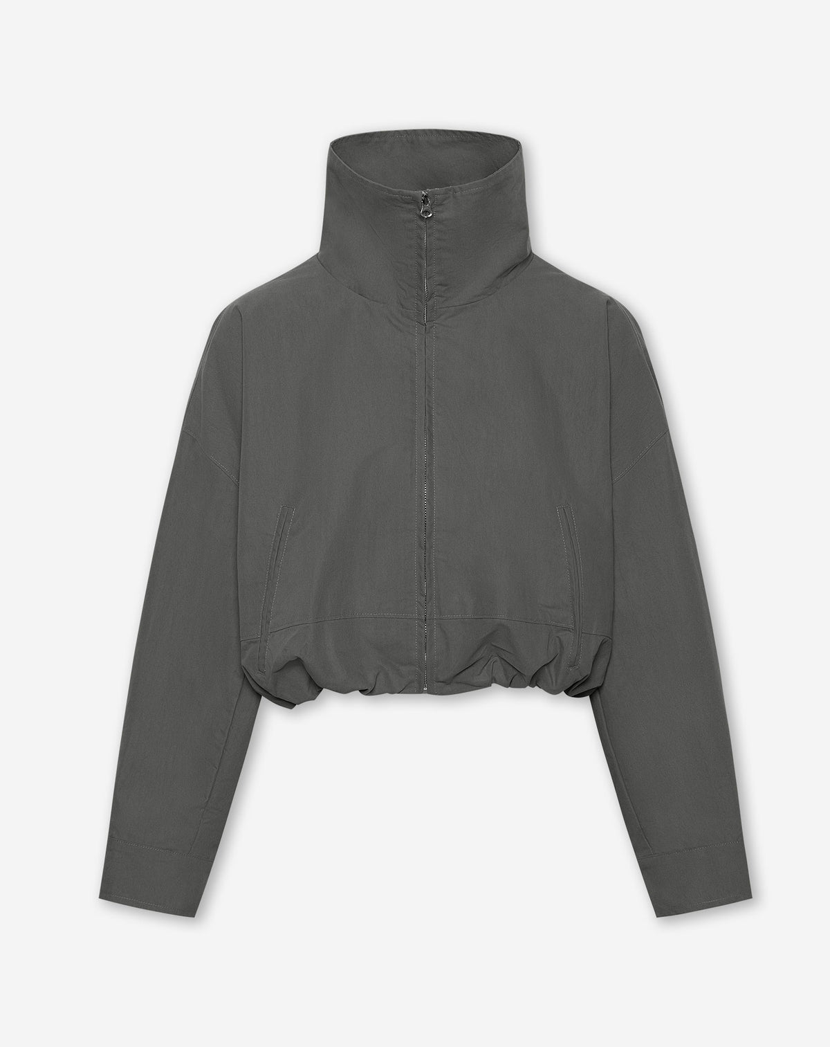 IMARA FUNNEL NECK JACKET DONKERGRIJS