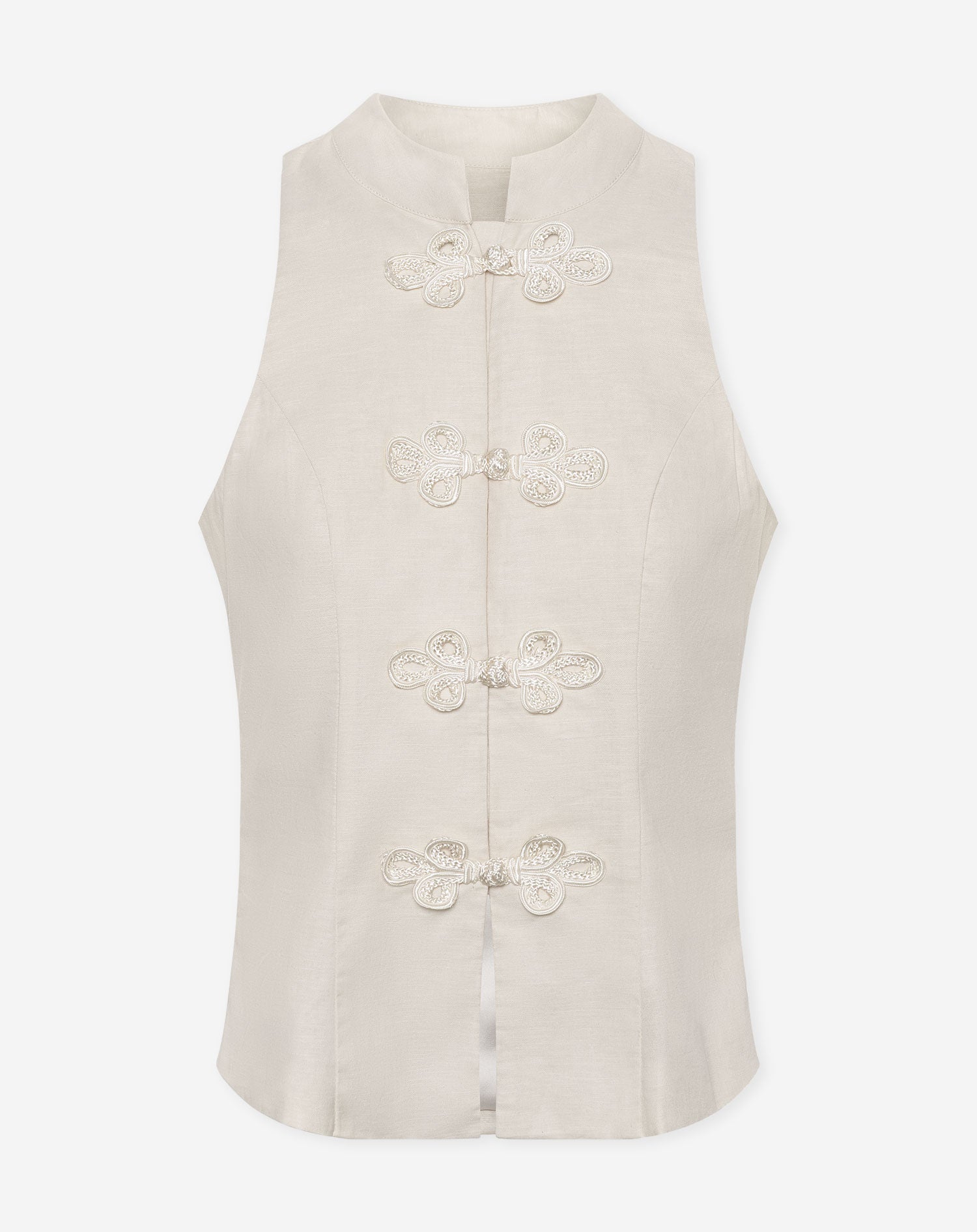 LAIKA MANDARIN GILET BEIGE