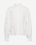 ARIEL BRODERIE ANGLAISE BLOUSE OFF WHITE