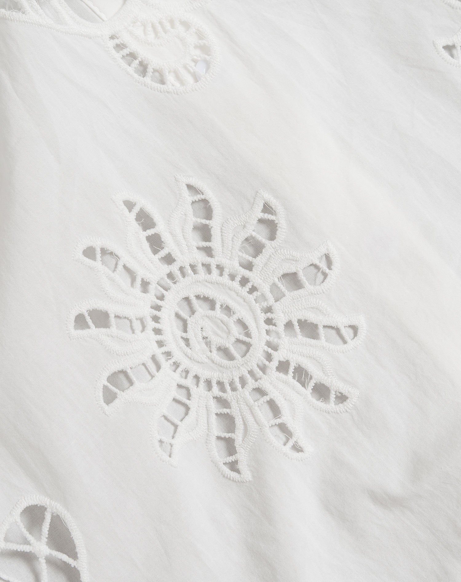 ARIEL BRODERIE ANGLAISE BLOUSE OFF WHITE