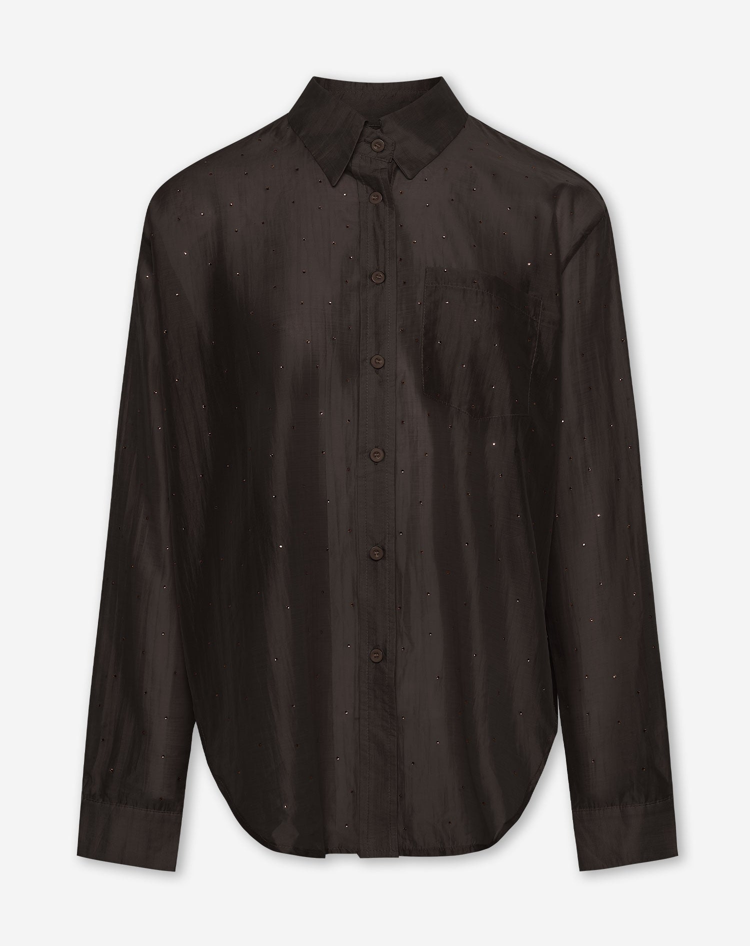 ALYA RHINESTONE BLOUSE BRUIN