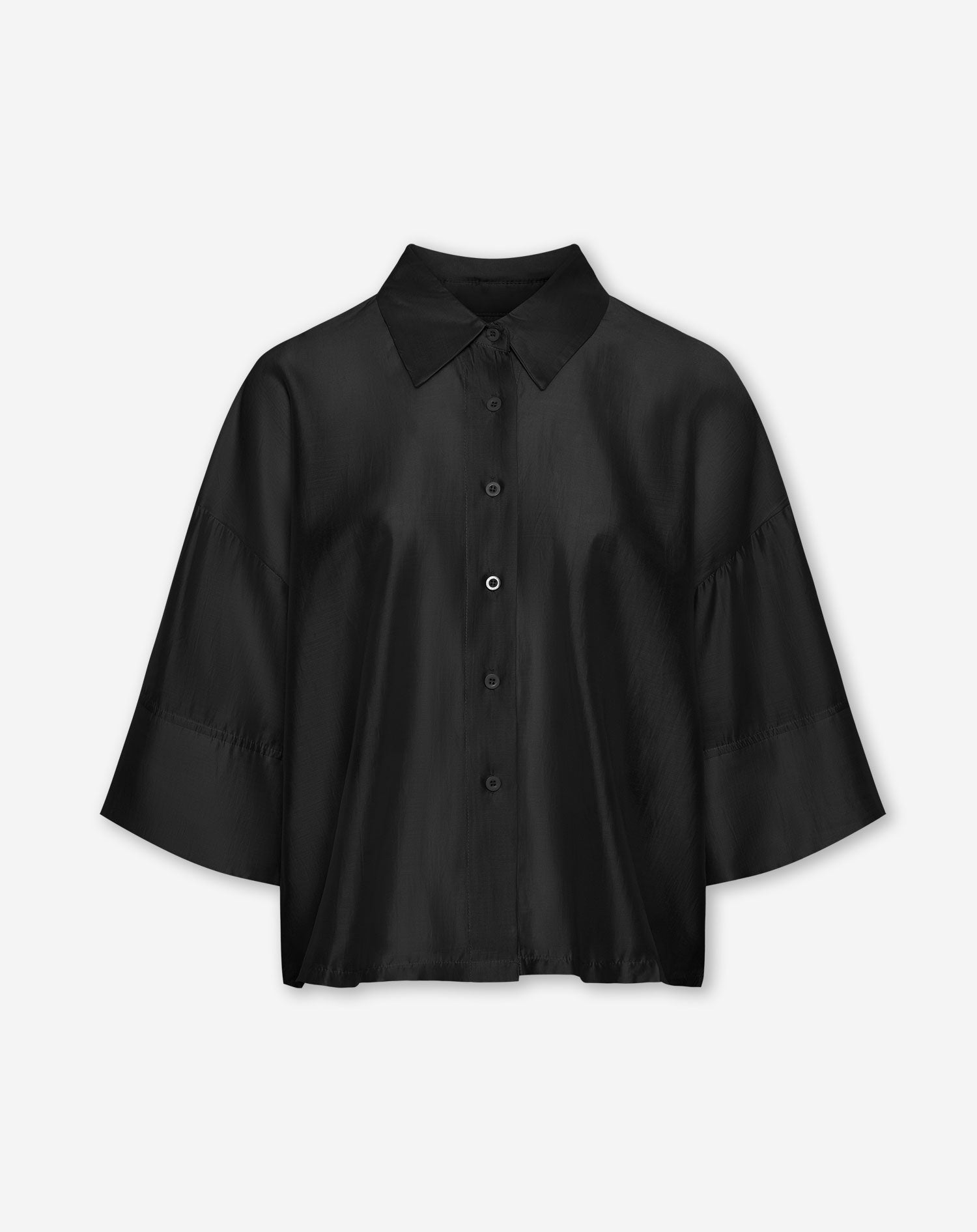EMRA 3 4 SLEEVE BLOUSE BLACK