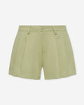 NAMI PLEATED TWILL SHORTS GROEN