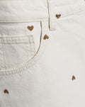 HEART MOM DENIM SHORT CRÈME