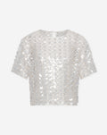 ROWY BOXY SEQUIN FLOWER TOP WIT